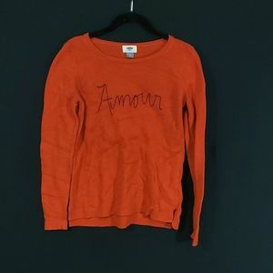 Old Navy Amour embroidered sweater